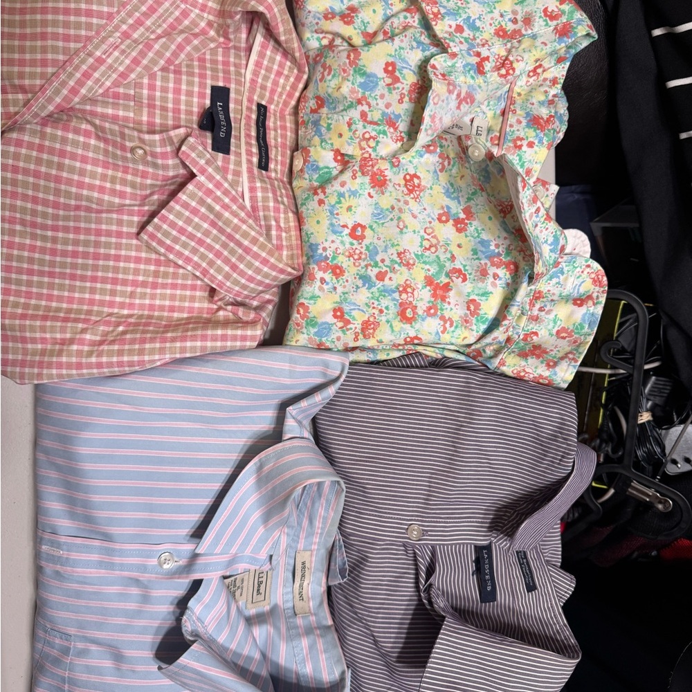 L.lbean and lands ends women’s dress shirt bundle